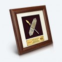 7" x 7" Frame with Gold Plated Pewter - Perisai Iban