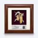 7" x 7" Frame with Gold Plated Pewter - Pitcher Plant (Periuk Kera)