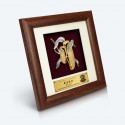 7" x 7" Frame with Gold Plated Pewter - Pitcher Plant (Periuk Kera)