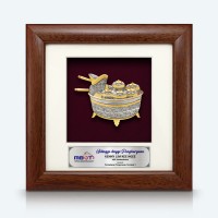 7" x 7" Frame with Gold Plated Pewter - Tepak Sireh