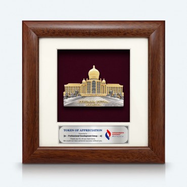 7" x 7" Frame with Gold Plated Pewter - Perdana Putra Building