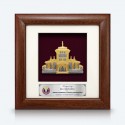 7" x 7" Frame with Gold Plated Pewter - Sultan Ismail Building