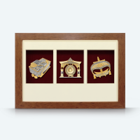 3 in 1 Solid Frame with Gold Plated Pewter