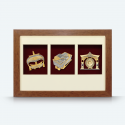 3 in 1 Solid Frame with Gold Plated Pewter