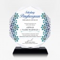 7.4” Crystal Octagon - Islamic Pattern
