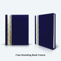 7" x 9" Book Frame with Gold Plated Pewter