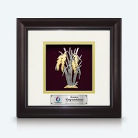 10" x 10" Solid Frame with Gold Plated Pewter : Padi (Paddy)