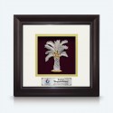 10" x 10" Solid Frame with Gold Plated Pewter : Kelapa Sawit (Oil Palms)