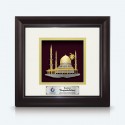 10" x 10" Solid Frame with Gold Plated Pewter : Masjid (Mosque)