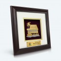 10" x 10" Solid Frame with Gold Plated Pewter : Rumah Melayu (Malay House)