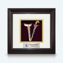 10" x 10" Solid Frame with Gold Plated Pewter : Keris (Kris)