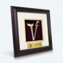10" x 10" Solid Frame with Gold Plated Pewter : Keris (Kris)