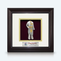 10" x 10" Solid Frame with Gold Plated Pewter : Baju Melayu