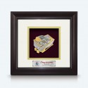 10" x 10" Solid Frame with Gold Plated Pewter : Tepak Sireh