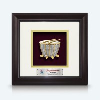 10" x 10" Solid Frame with Gold Plated Pewter : Rebana Ubi