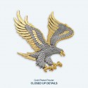 10" x 10" Solid Frame with Gold Plated Pewter : Flying Eagle