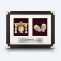 2 in 1 Exclusive Frame (Gold Border) with Gold Plated Pewter