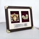 2 in 1 Exclusive Frame (Gold Border) with Gold Plated Pewter