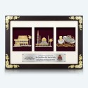  3 in 1 Exclusive Frame (Flower Border) with Gold Plated Pewter