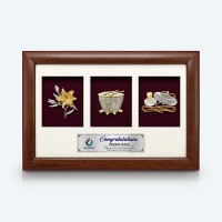 3 in 1 Solid Frame with Gold Plated Pewter (GFS)