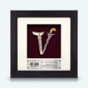 6" x 6" Frame with Gold Plated Pewter : Keris (Kris)