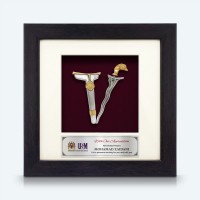 6" x 6" Frame with Gold Plated Pewter : Keris (Kris)