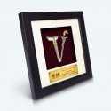 6" x 6" Frame with Gold Plated Pewter : Keris (Kris)