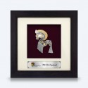 6" x 6" Frame with Gold Plated Pewter : Kuda Kepang
