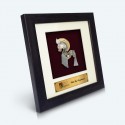 6" x 6" Frame with Gold Plated Pewter : Kuda Kepang