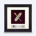 6" x 6" Frame with Gold Plated Pewter : Perisai Iban