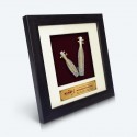 6" x 6" Frame with Gold Plated Pewter : Sape
