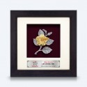 6" x 6" Frame with Gold Plated Pewter : Bunga Raya (Hibiscus Flower)