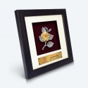 6" x 6" Frame with Gold Plated Pewter : Bunga Raya (Hibiscus Flower)