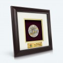 10" x 10" Solid Frame with Gold Plated Pewter : Putrajaya (Round)
