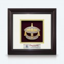 10" x 10" Solid Frame with Gold Plated Pewter : Wau Bulan