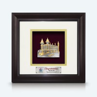 10" x 10" Solid Frame with Gold Plated Pewter : Kuala Lumpur Railway Station