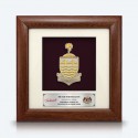 7" x 7" Frame with Gold Plated Pewter - Coat of Arms of Penang (Logo Penang)