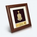 7" x 7" Frame with Gold Plated Pewter - Coat of Arms of Penang (Logo Penang)