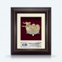 8.5" x 10" Solid Frame with Gold Plated Pewter : Tepak Sireh