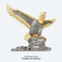 7" x 7" Frame with Gold Plated Pewter - Eagle