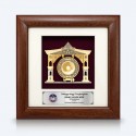 7" x 7" Frame with Gold Plated Pewter - Gong