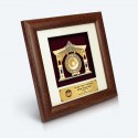 7" x 7" Frame with Gold Plated Pewter - Gong