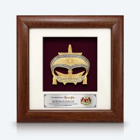 7" x 7" Frame with Gold Plated Pewter - Wau Seri Negeri