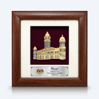 7" x 7" Frame with Gold Plated Pewter - Sultan Abdul Samad Building