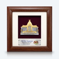 7" x 7" Frame with Gold Plated Pewter - Muzium Negara
