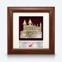 7" x 7" Frame with Gold Plated Pewter - Kuala Lumpur Railway Station