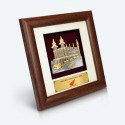 7" x 7" Frame with Gold Plated Pewter - Kuala Lumpur Railway Station