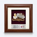 7" x 7" Solid Frame with Gold Plated Pewter - Gasing