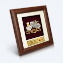7" x 7" Solid Frame with Gold Plated Pewter - Gasing