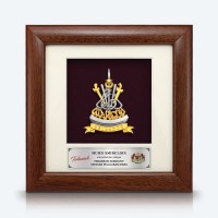 7" x 7" Frame with Gold Plated Pewter - Coat of Arms of Selangor (Logo Selangor)
